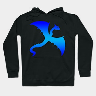 Blue Flying Dragon Design Hoodie